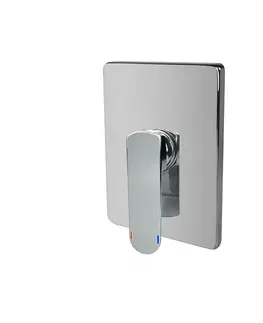 Kúpeľňové batérie MEREO - Sprchová podomietková batéria bez prepínača, Mada, Mbox, hranatý kryt, chróm CBQ60105MC