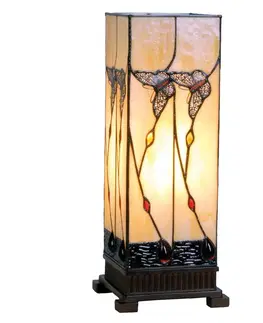 Stolové lampy Clayre&Eef Jantárovo sfarbená stolná lampa Amberly 45 cm