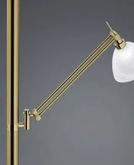 Osvetlenie smerom hore HELL Stojacia LED lampa Findus 2-pl., starožitná mosadz
