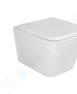 Záchody Kielle - Arkas I Závesné WC s doskou SoftClose, Rimless, biela 30111000
