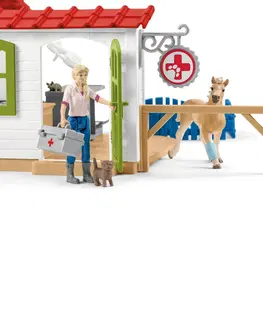 Drevené hračky Schleich 42502 Veterinárna ordinácia pre domáce zvieratá