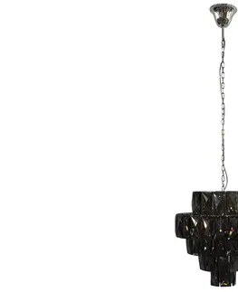 Svietidlá LuxD 25468 Dizajnový luster Gadiel 50 cm sivý závesné svietidlo