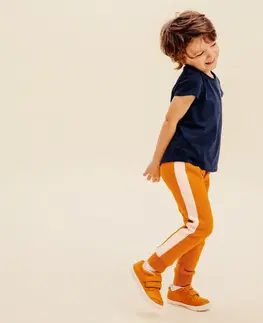 nohavice Detské nohavice 120 na cvičenie hnedé