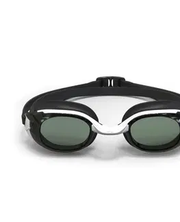 plávanie Plavecké okuliare BFIT dymové sklá jednotná veľkosť čierno-biele