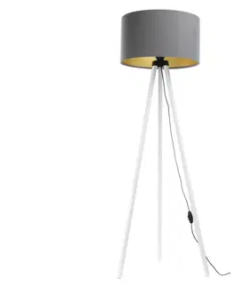 Lampy  Stojacia lampa STANDART 1xE27/60W/230V šedá/biela 