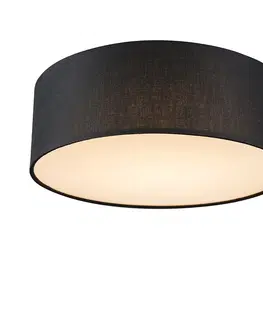 Stropne svietidla Stropné svietidlo čierne 30 cm vrátane LED - Drum LED