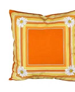 Vankúše Forbyt, Vankúš, Margaréta, oranžový, 40 x 40 cm vankúš (návlek + vnútro)