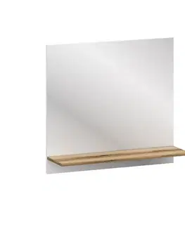 Kúpeľňové zrkadlá s poličkou Zrkadlo Greenland 80 biely