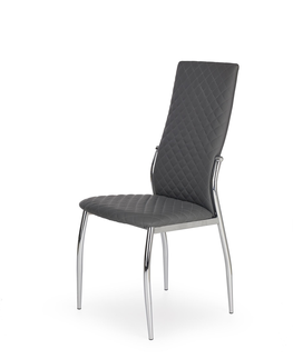 Jedálenské stoličky HALMAR K238 jedálenská stolička sivá / chróm