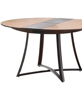 Stoly v podkrovnom štýle Rozkladací stôl Moretti 118/148x118cm Dub Zlatá/Grafit Mat/Grafit