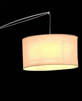 Osvetlenie Stojaca lampa krémová 192 cm Dekorhome