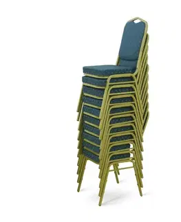 Jedálenské stoličky a kreslá Stohovateľná stolička ZINA 2 NEW Tempo Kondela Zelená
