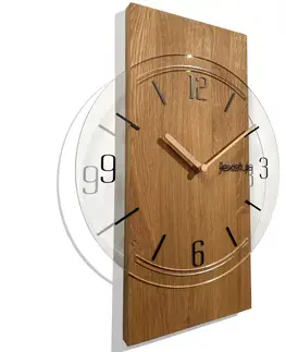 Hodiny Geometrické nástenné drevené hodiny 40cm, z240-td-dx