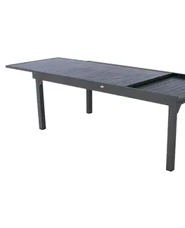 Stolčeky DEOKORK Hliníkový stôl VALENCIA 200/320 cm (antracit)