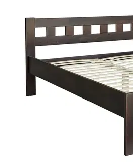 Manželské postele RIJANA drevená posteľ 90 cm, orech