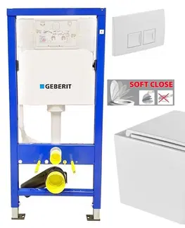 Kúpeľňa GEBERIT DuofixBasic s bielym tlačidlom DELTA50 + WC INVENA FLORINA WITH SOFT  se sedlem RIMLESS 458.103.00.1 50BI FL1