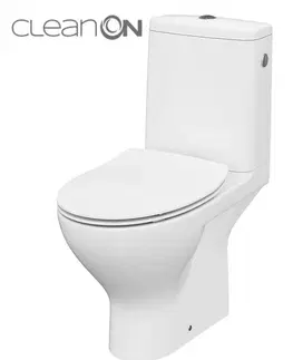 Kúpeľňa CERSANIT - WC KOMBI MODUO 43 cm 670 010 3/5 CLEAN ON, SEDADLO SLIM DUROPLAST-SOFT CLOSE K116-029