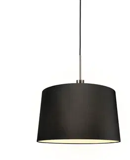 Zavesne lampy Moderné závesné svietidlo oceľové s tienidlom 45 cm čierne - Combi 1
