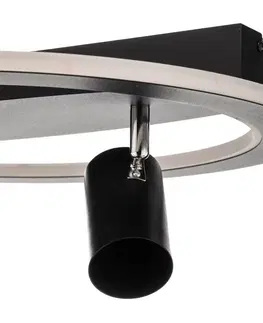 Stropné svietidlá Lindby Stropné svietidlo Lindby Berisha LED, 3 svetlá, čierne