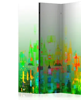 Paravány Paraván Abstract City Dekorhome 135x172 cm (3-dielny)