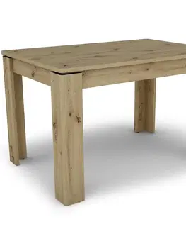 Jedálenské stoly Rozkladací stôl Capannoli 120/160x80cm dub artisan/čierna