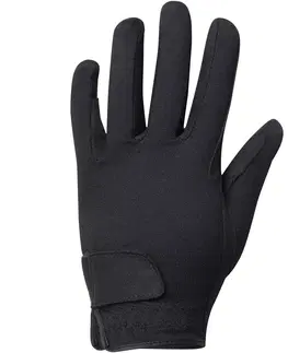 rukavice Detské jazdecké rukavice Basic čierne