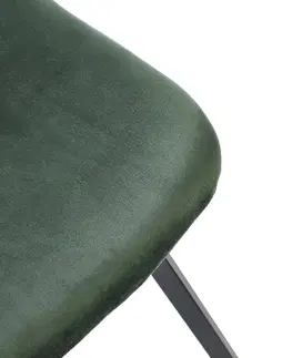 Jedálenské stoličky HALMAR K462 jedálenská stolička tmavozelená / čierna