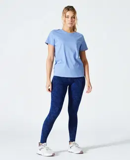 fitnes Dámske tričko na fitness 500 Essentials modré
