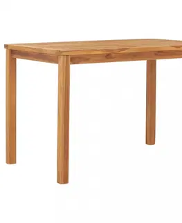 Záhradné stoly Záhradný jedálenský stôl 120 x 70 cm teakové drevo Dekorhome