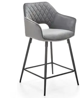 Barové stoličky HALMAR H-107 barová stolička sivá / čierna