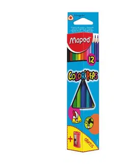Hračky MAPED - Pastelky trojhranné "COLOR`PEPS", 12 ks + strúhadlo