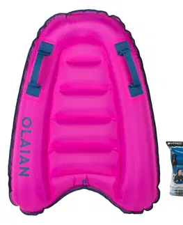 vodné športy Detský nafukovací bodyboard pre začiatočníkov 4 až 8 rokov (15 až 25 kg) ružový