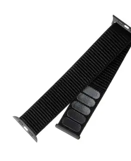 Príslušenstvo k wearables FIXED Nylonový remienok pre Apple Watch 42/ 44/ 45 mm, čierna