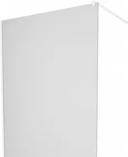 Sprchové dvere MEXEN/S - KIOTO Sprchová zástena WALK-IN 70 x 200, dekor jinovatka 8 mm, biela 800-070-101-20-30