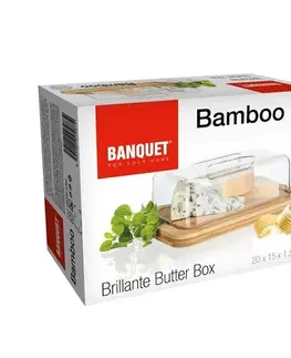 Dózy na potraviny Banquet Dóza na maslo BRILLNTE Bamboo, 20 x 15 x 7,5 cm