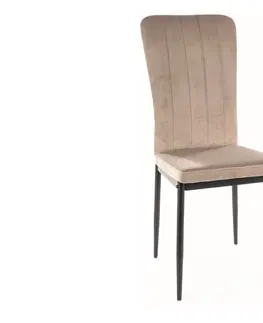 Jedálenské stoličky VENDA jedálenská stolička, tmavobéžová 