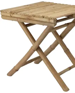 Záhradný nábytok Skladací bambusový stolík Meerut, 40 x 45 x 40 cm