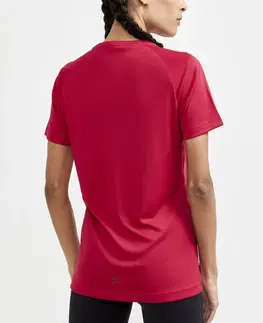 Dámske tričká Dámske tričko CRAFT CORE Unify Logo tmavo červená - XS