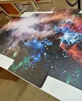 Obrazy vesmíru a hviezd 5-dielny obraz nekonečná galaxia