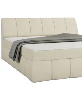 Postele NABBI Vareso 140 čalúnená manželská posteľ s úložným priestorom béžová (Soft 33)