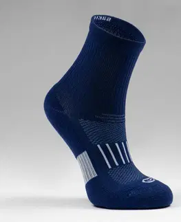 ponožky Set detských stredných bežeckých ponožiek Kiprun 500 tmavomodré 2 páry