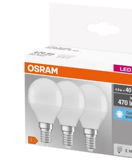 LED osvetlenie Osram SADA 3x LED Žiarovka P40 E14/4,9W/230V 4000K - Osram 