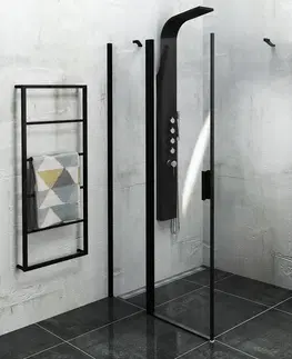 Sprchové dvere POLYSAN - Zoom Line Black štvorcová sprchová zástena 1000x1000 L/P varianta ZL1310BZL3210B