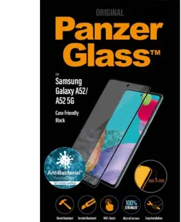 Ochranné fólie pre mobilné telefóny Ochranné sklo PanzerGlass Case Friendly AB pre Samsung Galaxy A53 ,  A52 - A525F ,  A52s 5G, čierna 7253