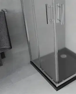 Vane MEXEN/S - Rio sprchovací kút 70x70, dekor, chróm + vanička so sifónom 860-070-070-01-30-4070