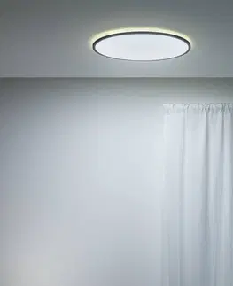 SmartHome stropné svietidlá WiZ WiZ SuperSlim LED stropné svetlo CCT Ø55cm čierne
