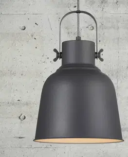 Závesné svietidlá Nordlux Závesná lampa Adrian v čiernej farbe, Ø 25 cm