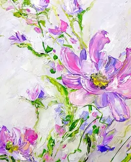 Samolepiace tapety Samolepiaca tapeta maľované letné kvety