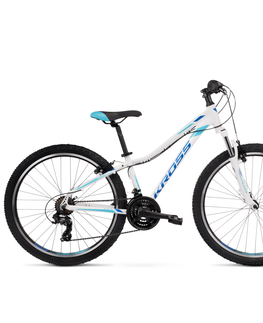 Bicykle Dámsky horský bicykel Kross Lea 1.0 26" - model 2022 bielo-modrá - XS (15", 147-157 cm)