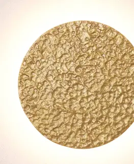 Nástenné svietidlá Holländer Nástenné LED svietidlo Meteor, Ø 19 cm, zlato
